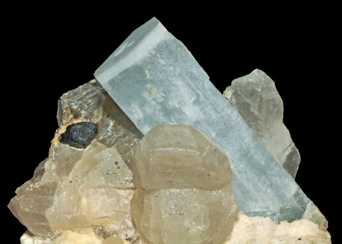 Tourmaline, schorl with beryl. Specimen plate I.04.